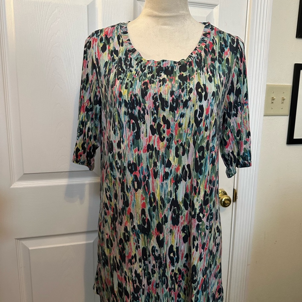 LOGO by Lori Goldstein Vibrant Multicolor Tunic